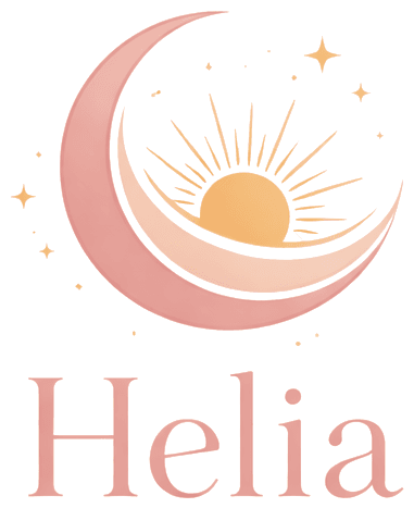 Helia — crescent moon cradling a rising sun